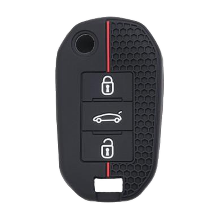 Silikon-Schlüsselhülle von Silca CVPE3B03, geeignet für Citroën / Peugeot, 3 Tasten – Produktfoto