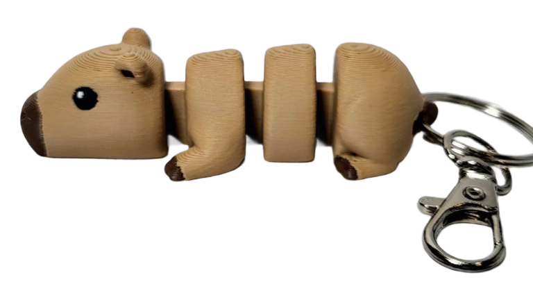 3D-Schlüsselanhänger Capybara – Originalproduktfoto, Made in Germany