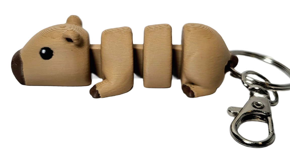 3D-Schlüsselanhänger Capybara – Originalproduktfoto, Made in Germany