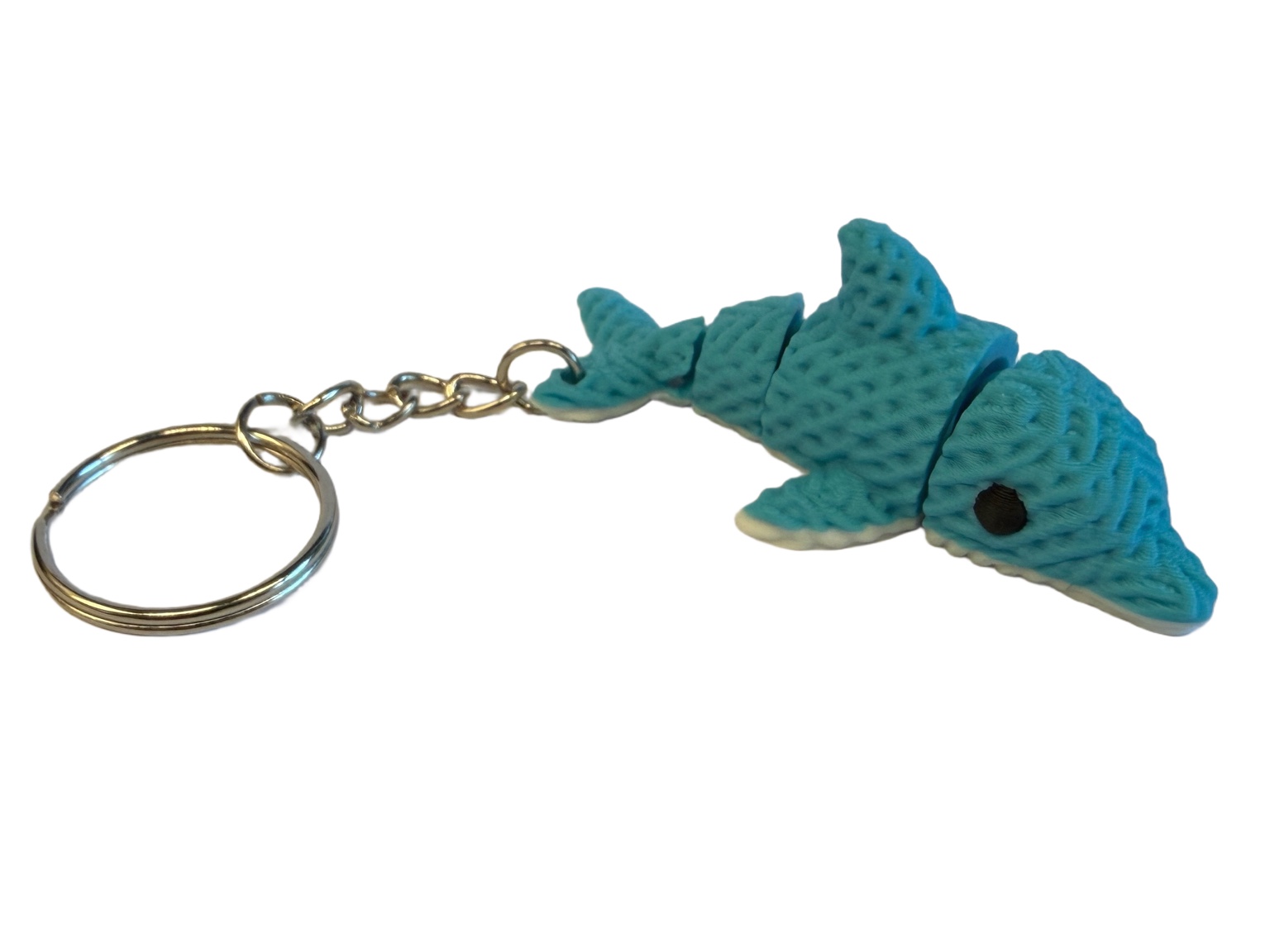 3D-Schlüsselanhänger Delfin gestrickt – Originalproduktfoto, Made in Germany