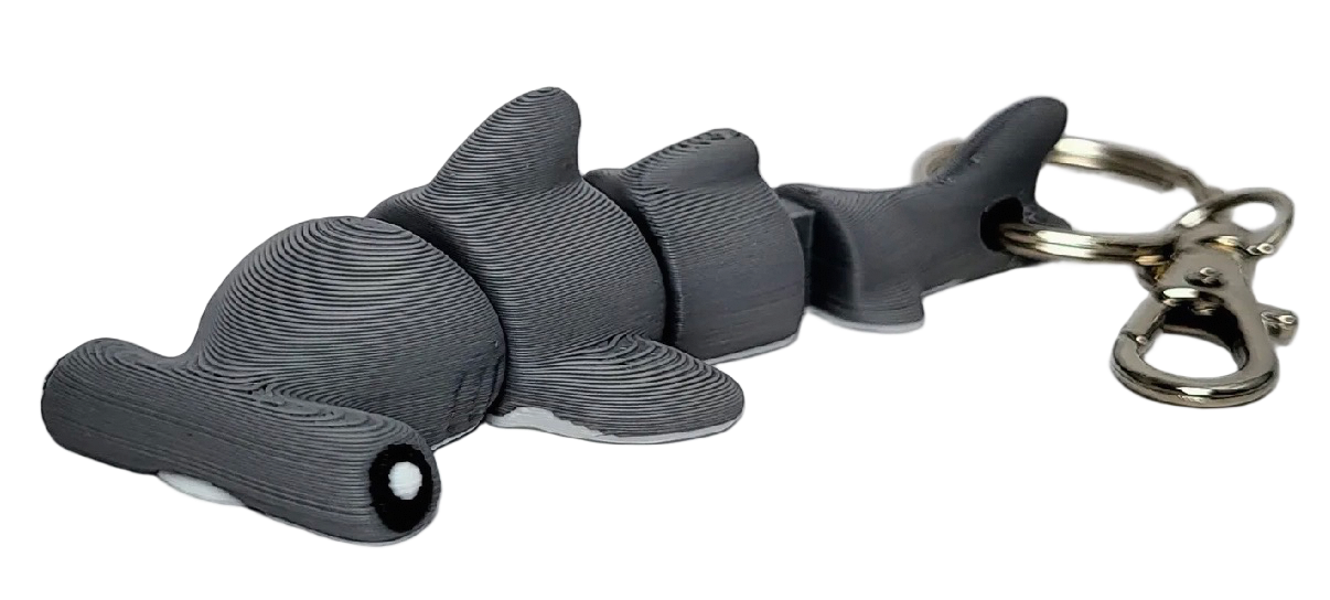 3D-Schlüsselanhänger Hammerhai – Originalproduktfoto, Made in Germany
