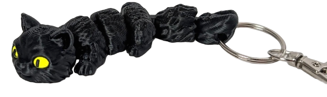 3D-Schlüsselanhänger Katze – Originalproduktfoto, Made in Germany