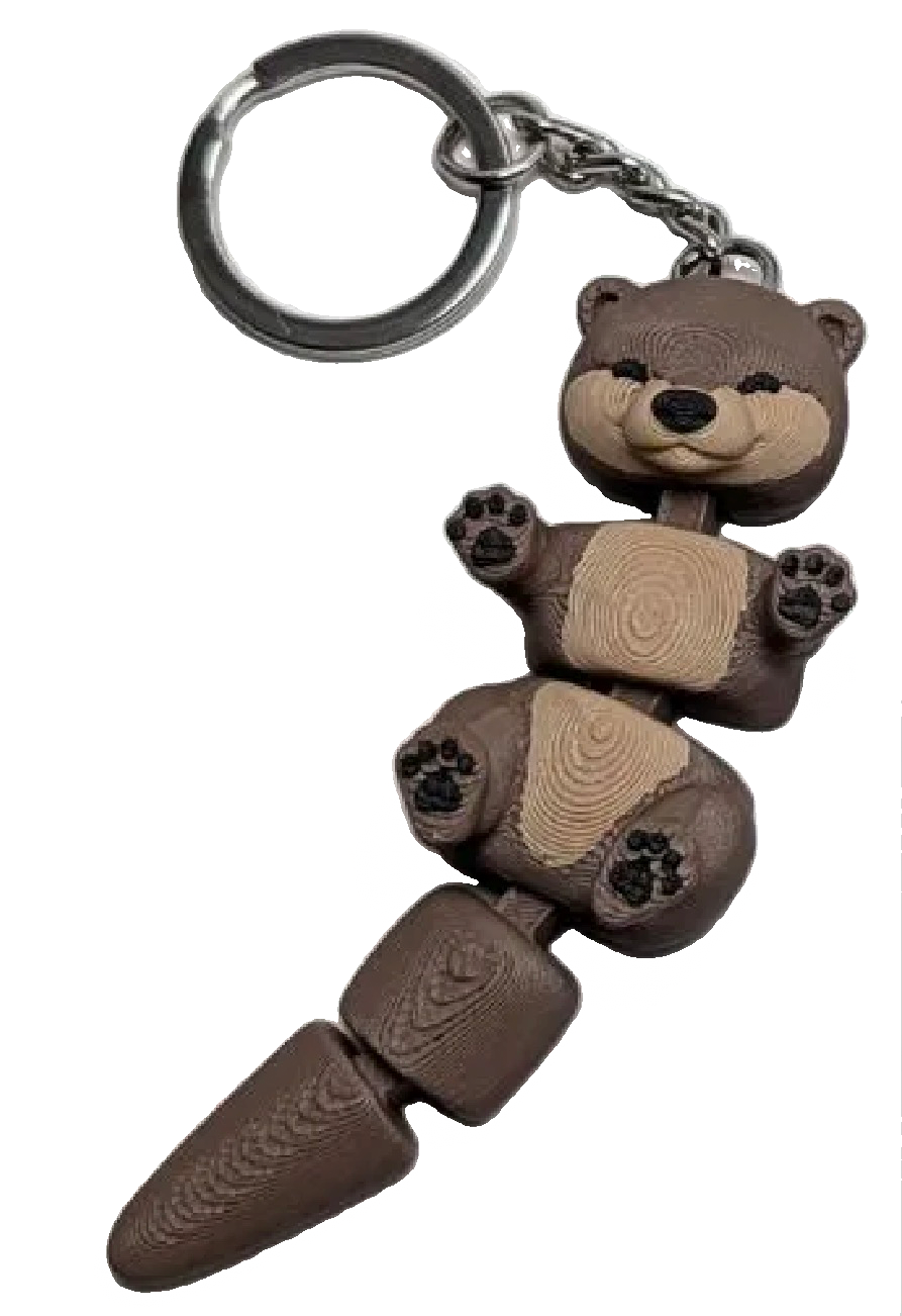 3D-Schlüsselanhänger Otter – Originalproduktfoto, Made in Germany