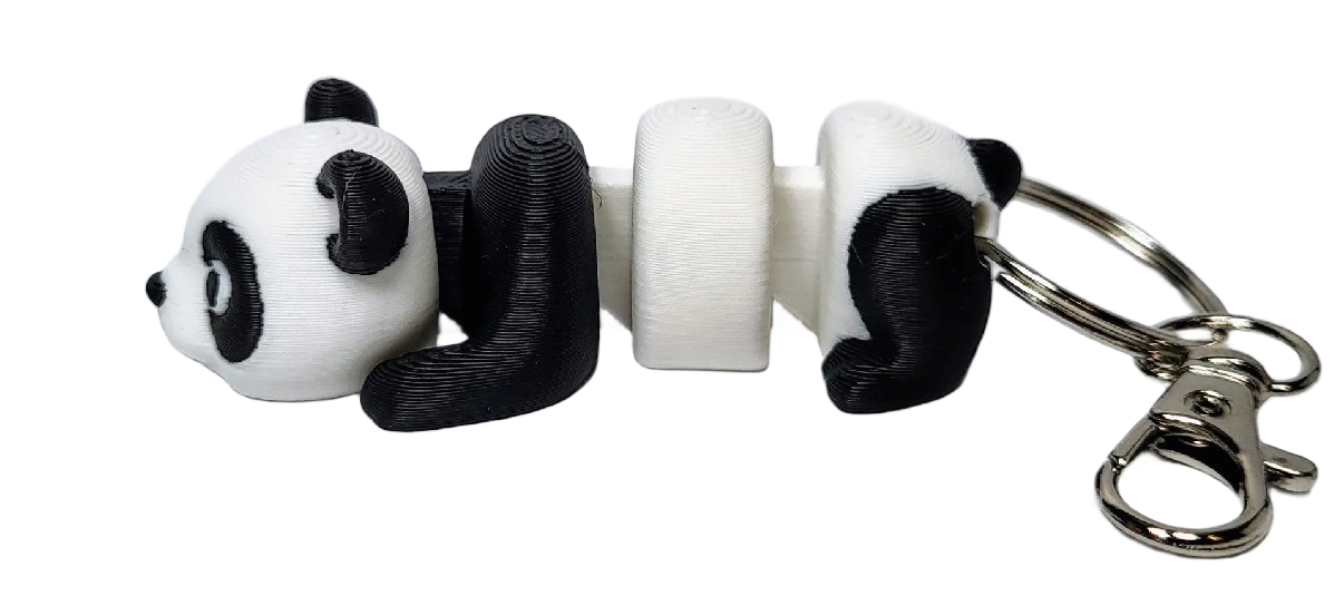 3D-Schlüsselanhänger Panda – Originalproduktfoto, Made in Germany