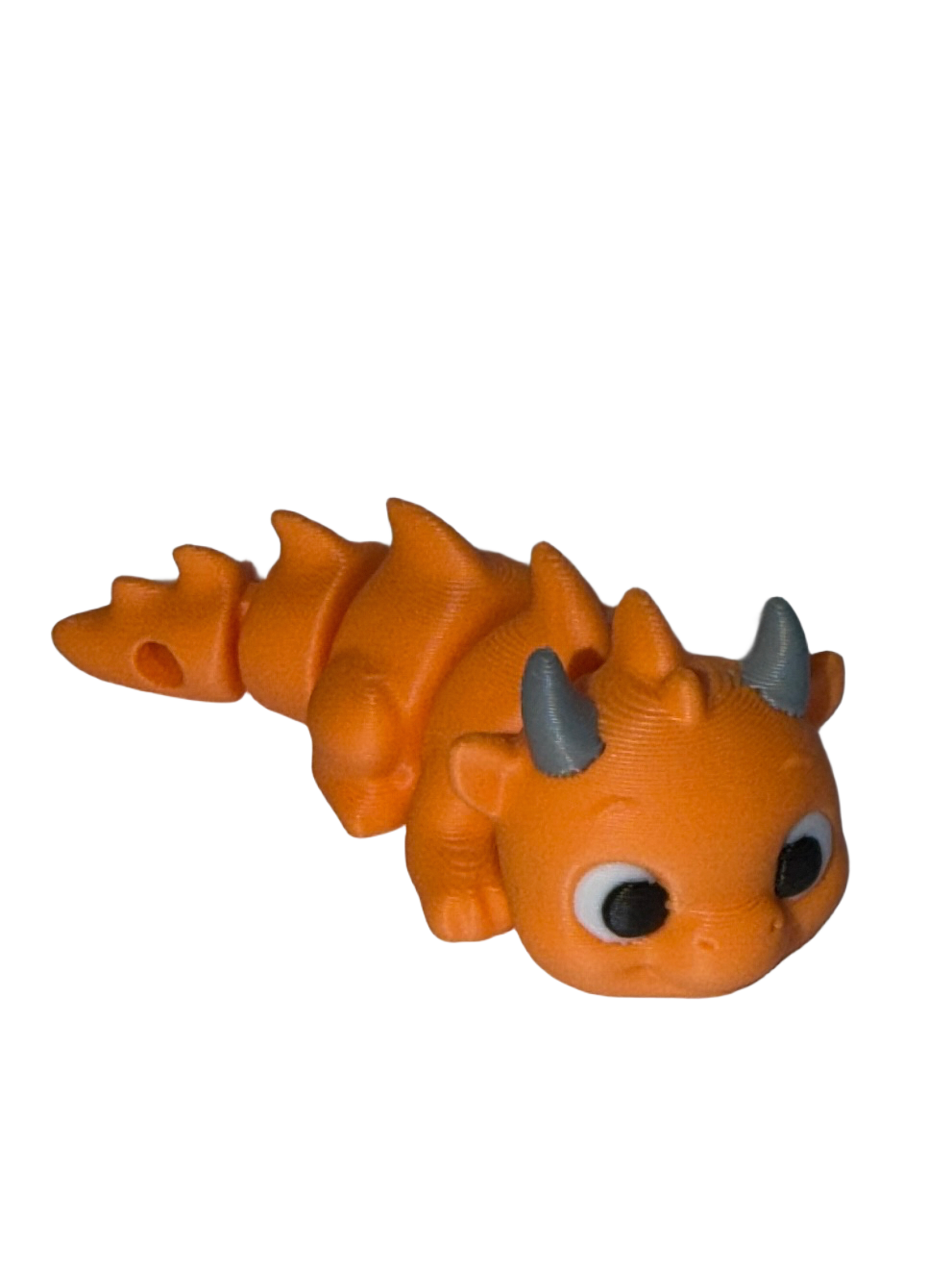 3D-Schlüsselanhänger Drache orange – Originalproduktfoto, Made in Germany