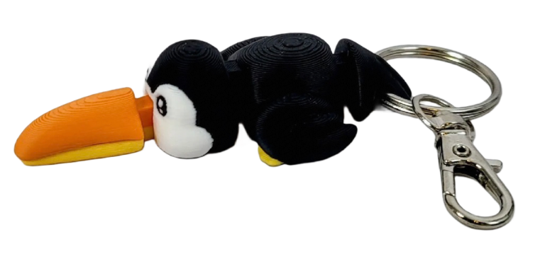 3D-Schlüsselanhänger Tukan – Originalproduktfoto, Made in Germany