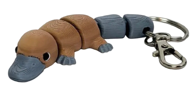 3D-Schlüsselanhänger Schnabeltier – Originalproduktfoto, Made in Germany