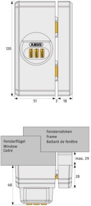 ABUS FTS106 Fenster-Zusatzschloss – Produktdetail