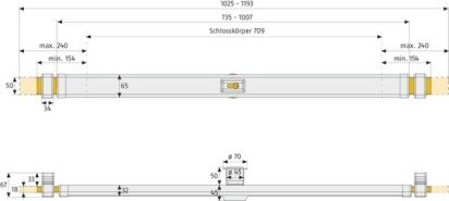ABUS Panzerriegel PR2700 weiss ohne Zylinder – Produktdetail