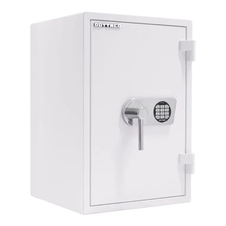 Rottner Atlas Fire Premium 65 Elektronikschloss Weiß T05987 – Frontansicht