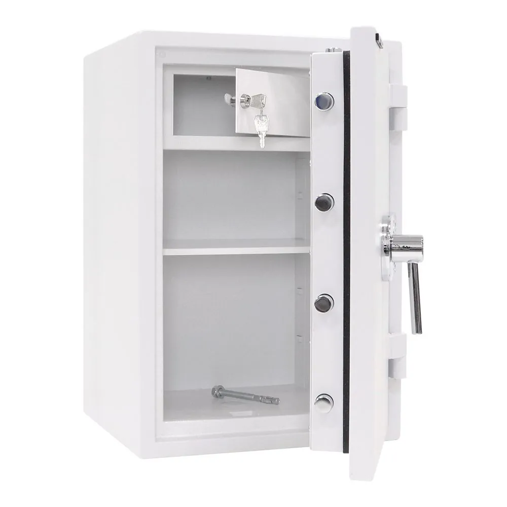 Rottner Atlas Fire Premium 65 Elektronikschloss Weiß T05987 – Innenraum mit Ordnern