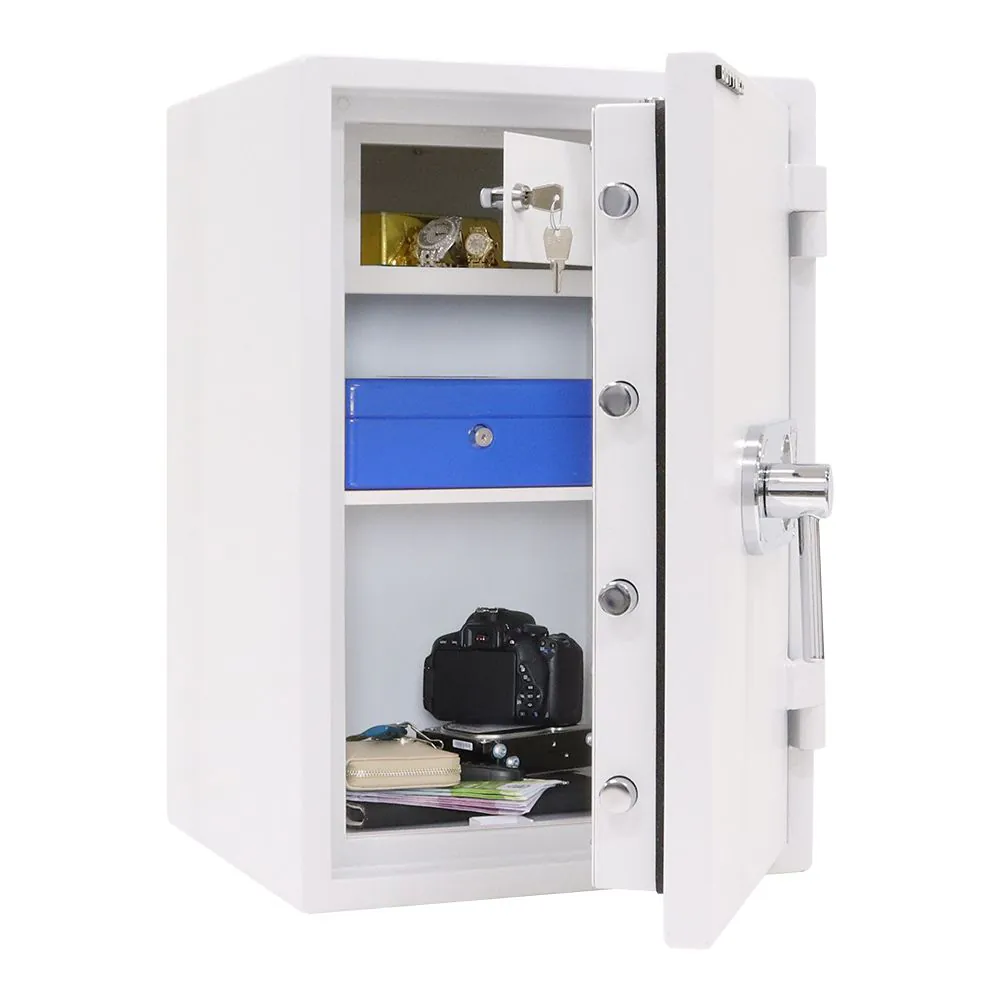 Rottner Atlas Fire Premium 65 Elektronikschloss Weiß T05987 – Innenraum mit Wertsachen