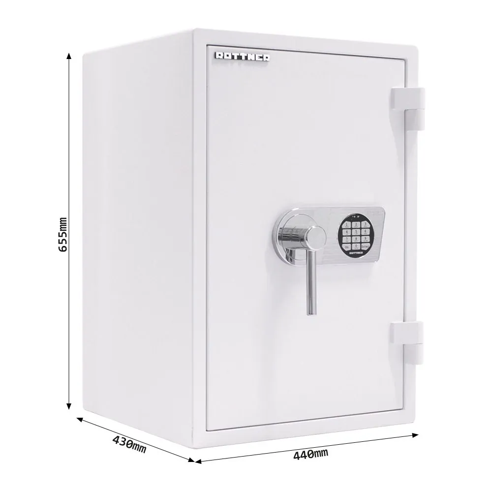 Rottner Atlas Fire Premium 65 Elektronikschloss Weiß T05987 – Lieferumfang