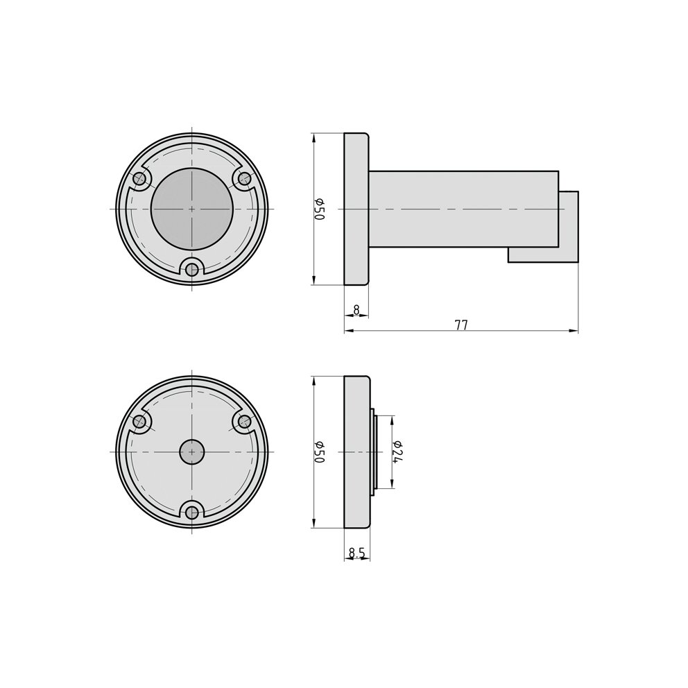 Edelstahl-Magnet-Türfeststeller MTS 24 – Produktdetail