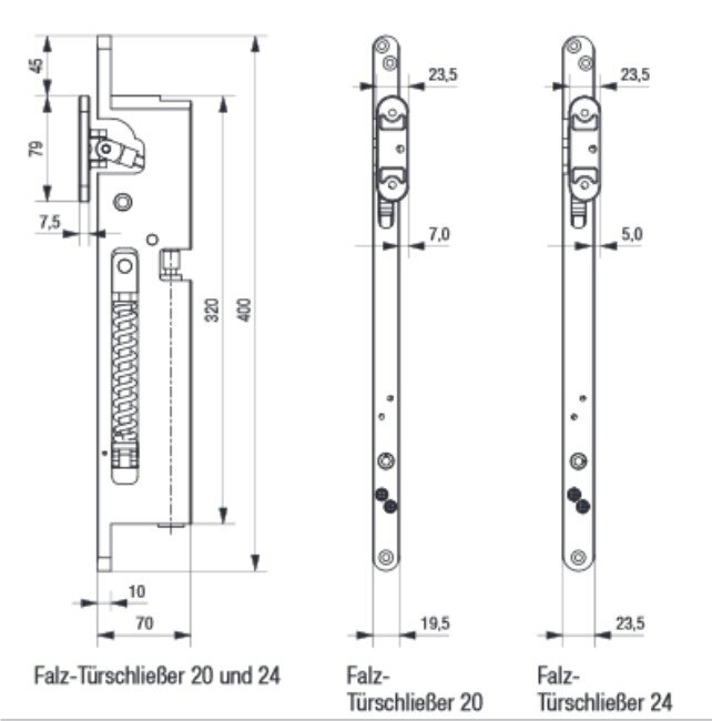 Falz-Türschließer FTS 24 – Produktdetail