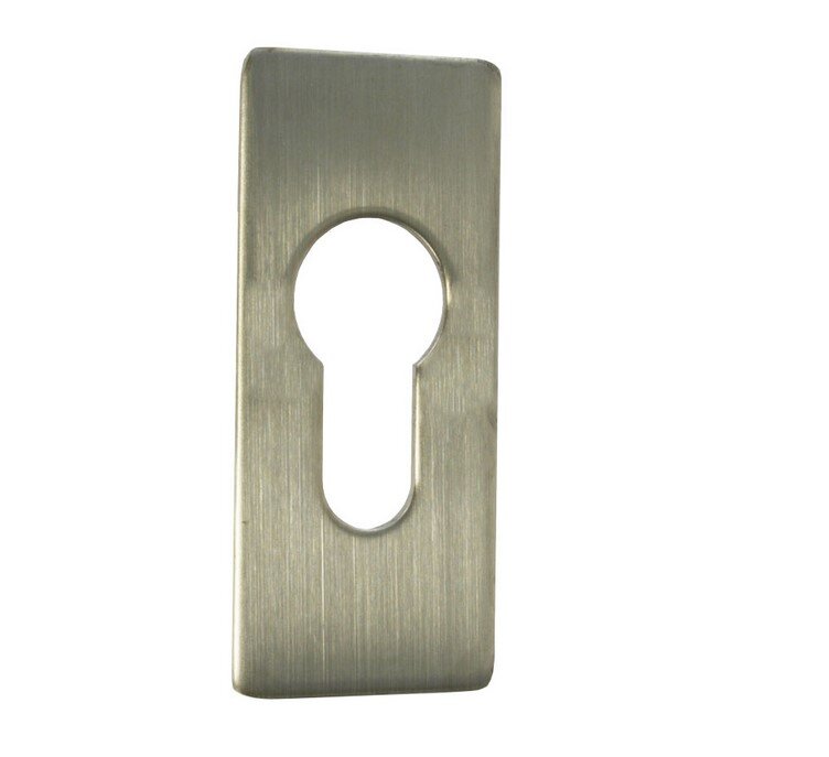 Kleberosette Edelstahl eckig 3mm- PZ gelocht