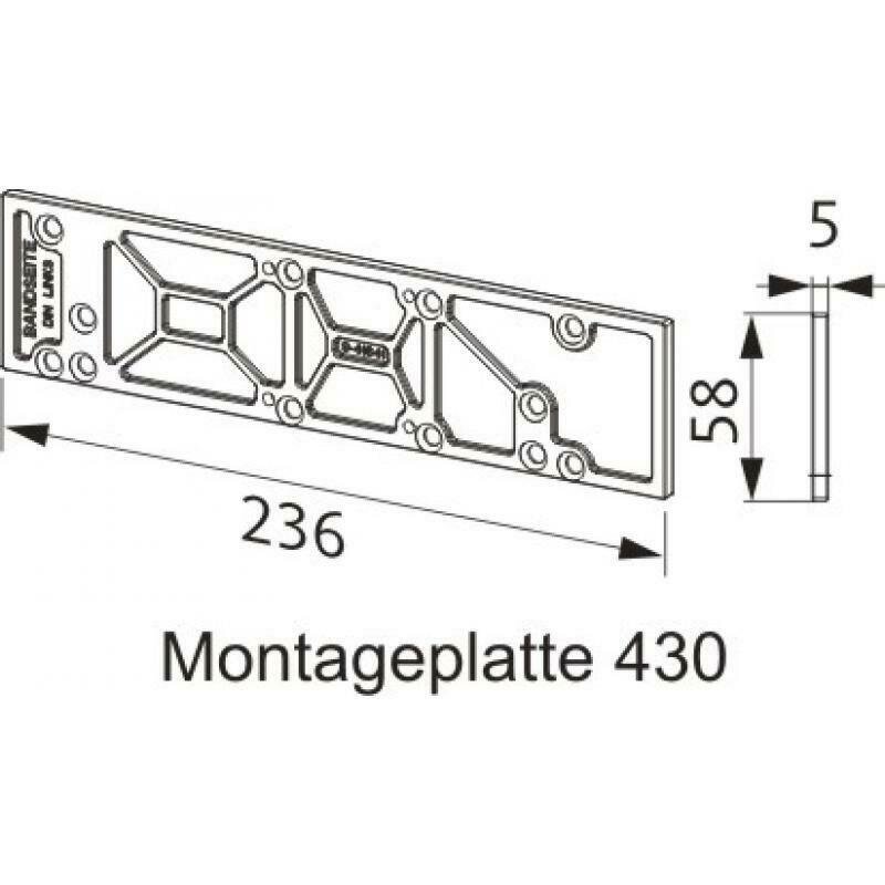 Montageplatte 430 G-U BKS, weiss – Produktdetail
