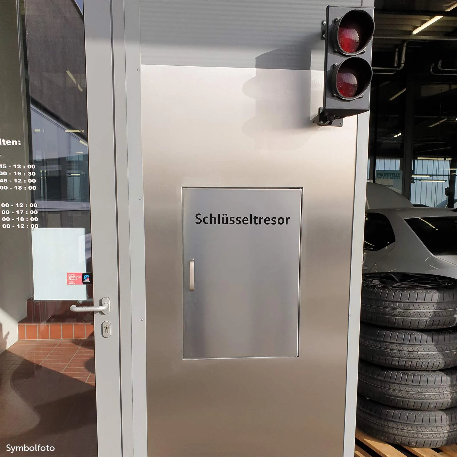 Rottner Autohaustresor 6 Ausgabefächer Elektronikschloss grau – Ansicht 3