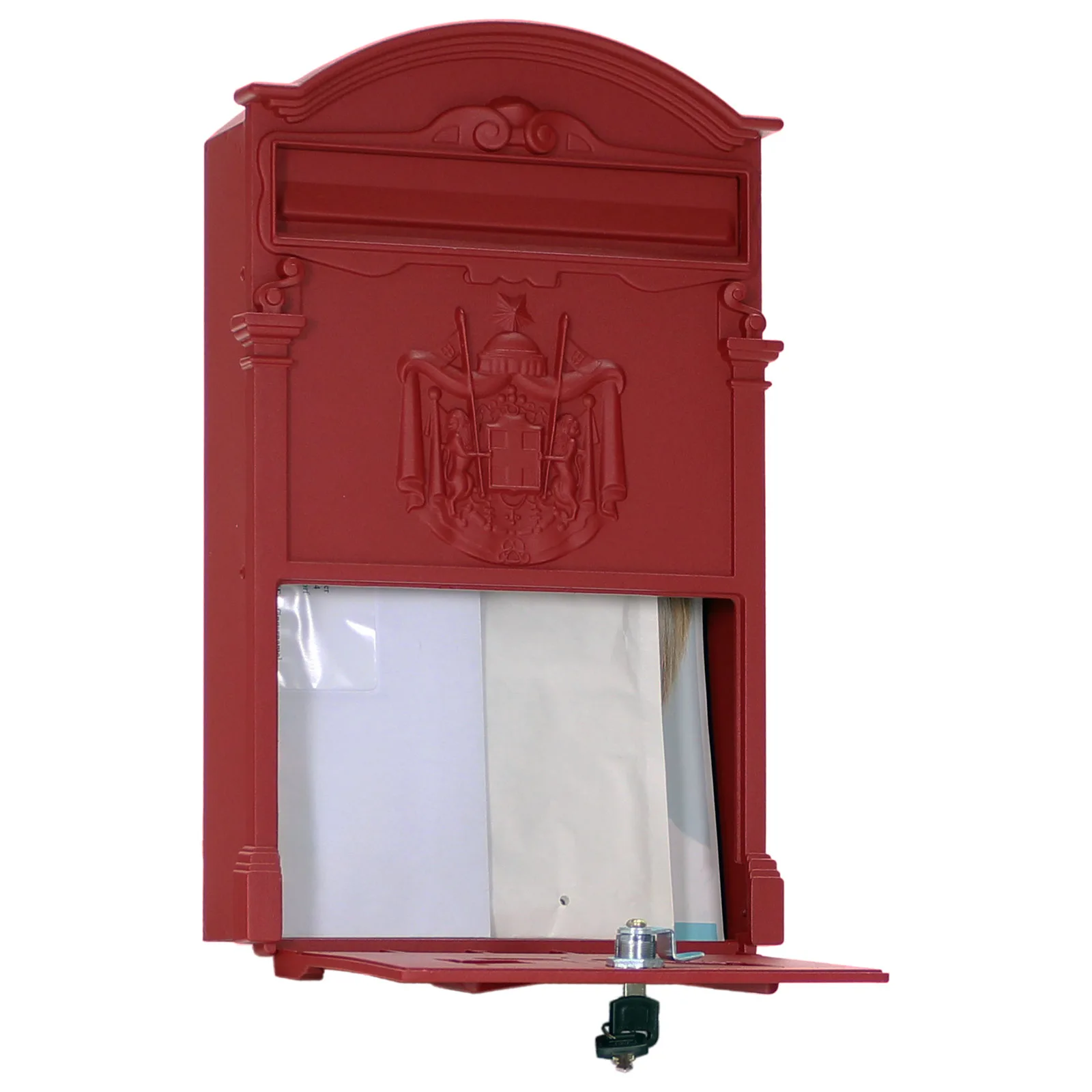 Rottner Briefkasten Ashford rot – Ansicht 2