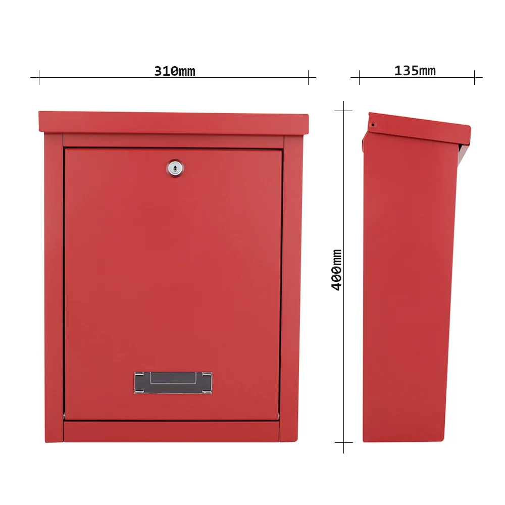 Rottner Briefkasten Brighton rot – Ansicht 4