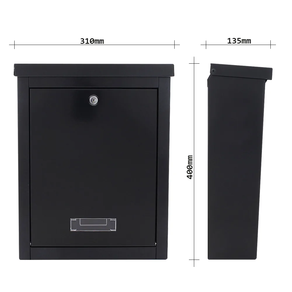Rottner Briefkasten Brighton schwarz – Ansicht 4