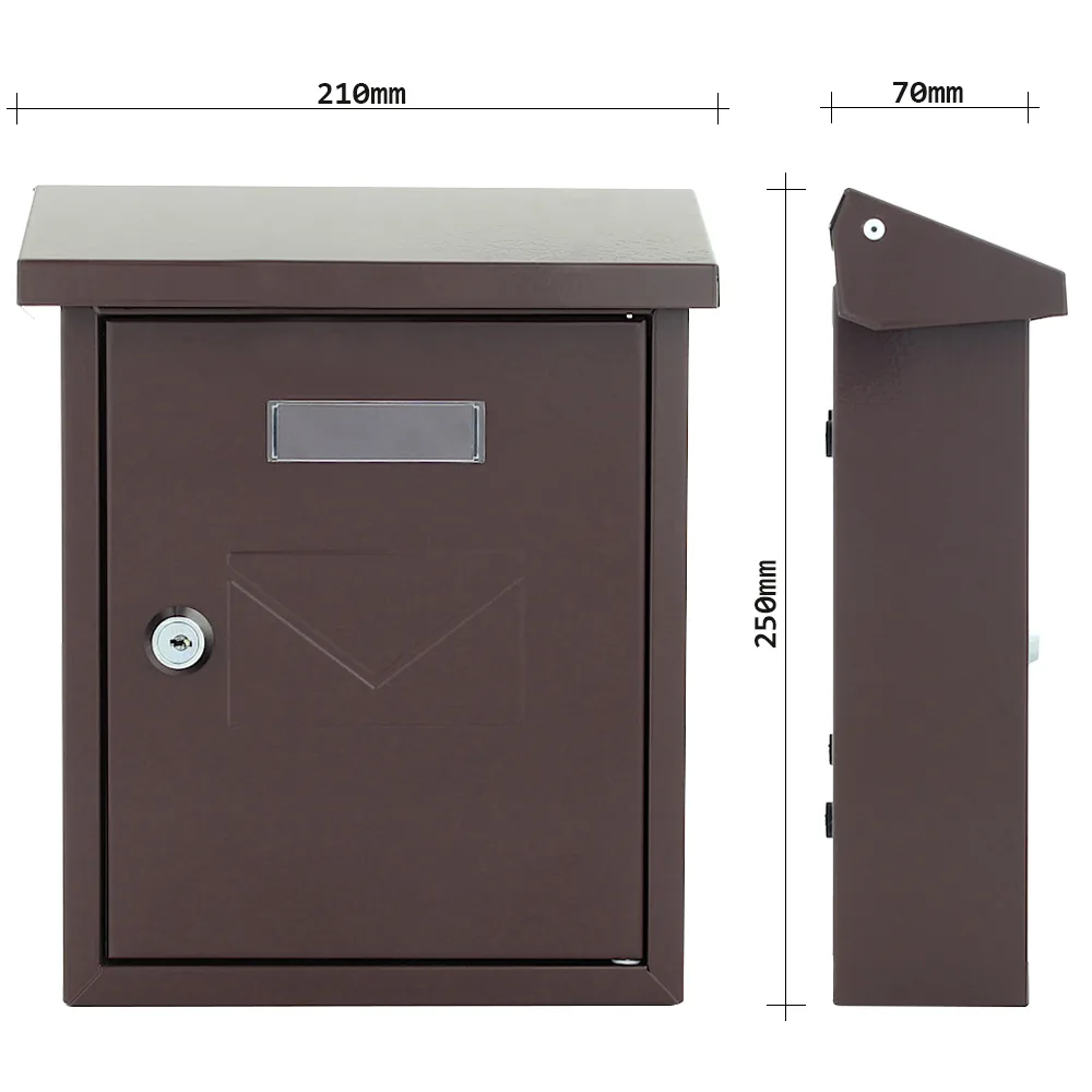 Rottner Briefkasten Cesena braun – Ansicht 4