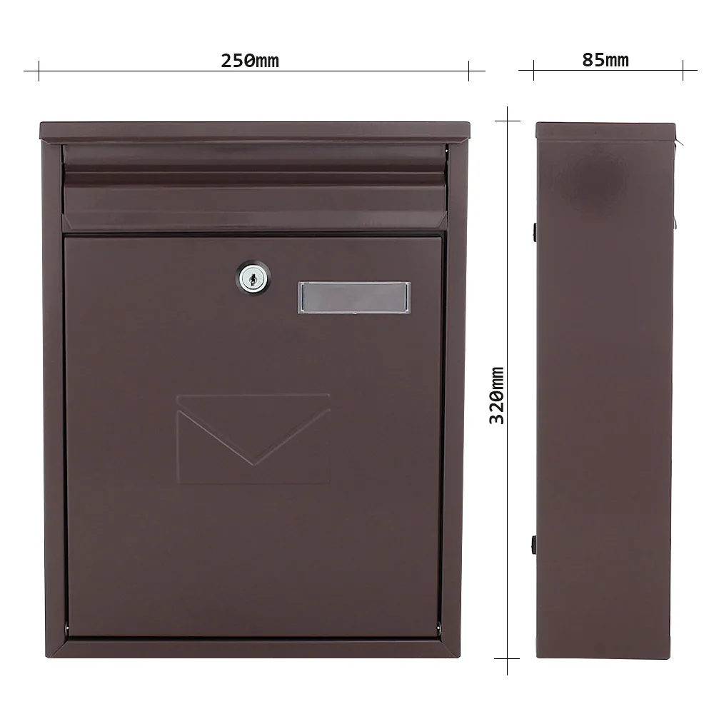 Rottner Briefkasten Como braun – Ansicht 4