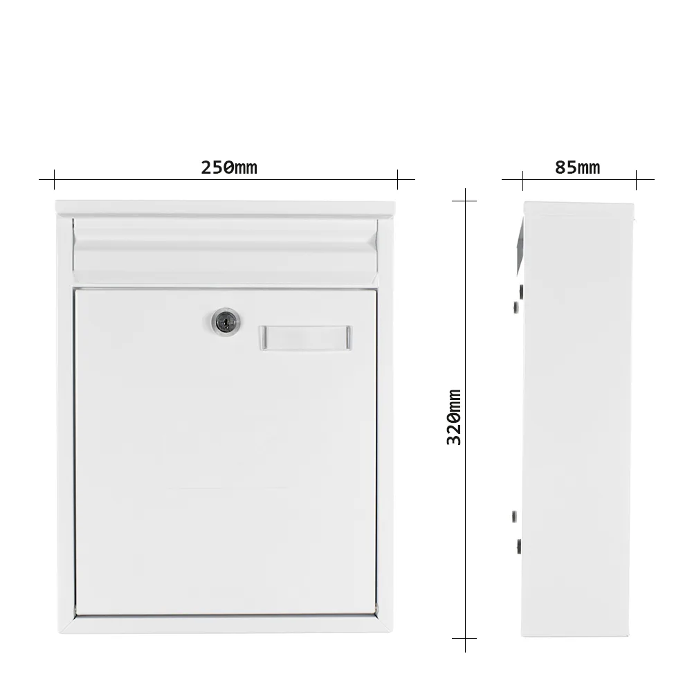 Rottner Briefkasten Como weiss – Ansicht 3