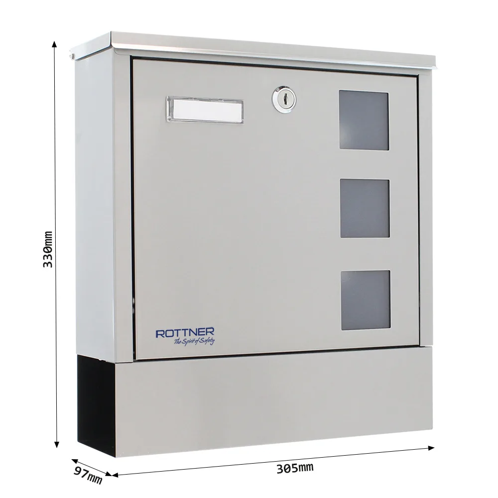 Rottner Briefkasten Lago Inox – Ansicht 4