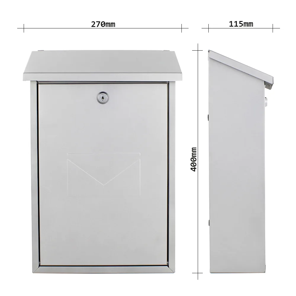 Rottner Briefkasten Parma silber – Ansicht 4