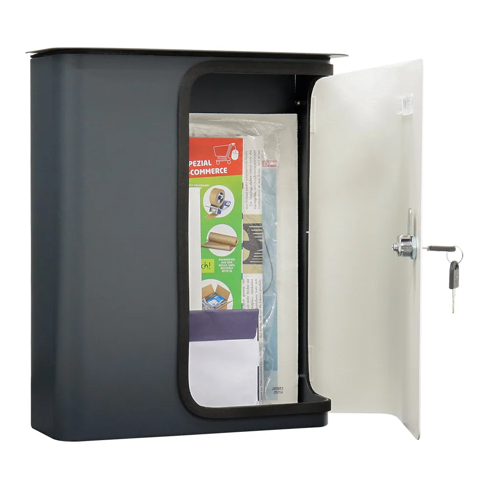 Rottner Briefkasten Splashy anthrazit weiß – Ansicht 3