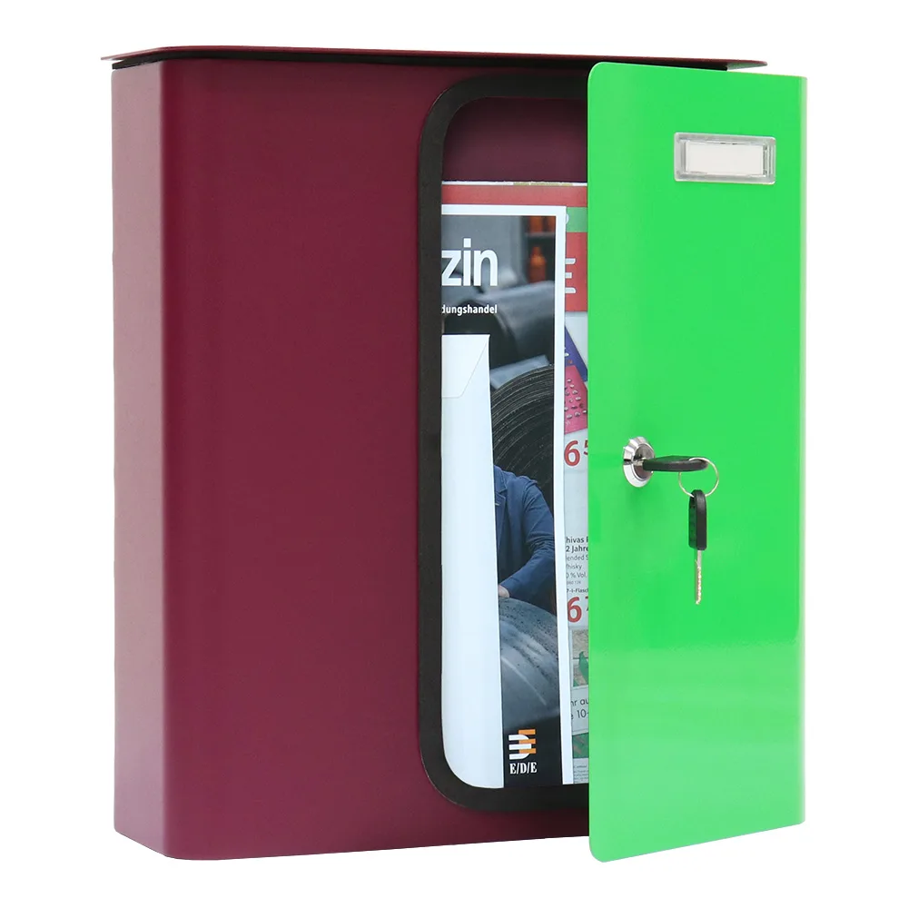 Rottner Briefkasten Splashy berry neongrün – Ansicht 2