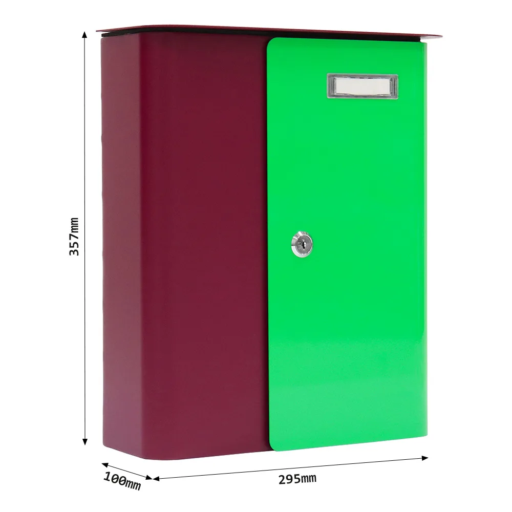 Rottner Briefkasten Splashy berry neongrün – Ansicht 5