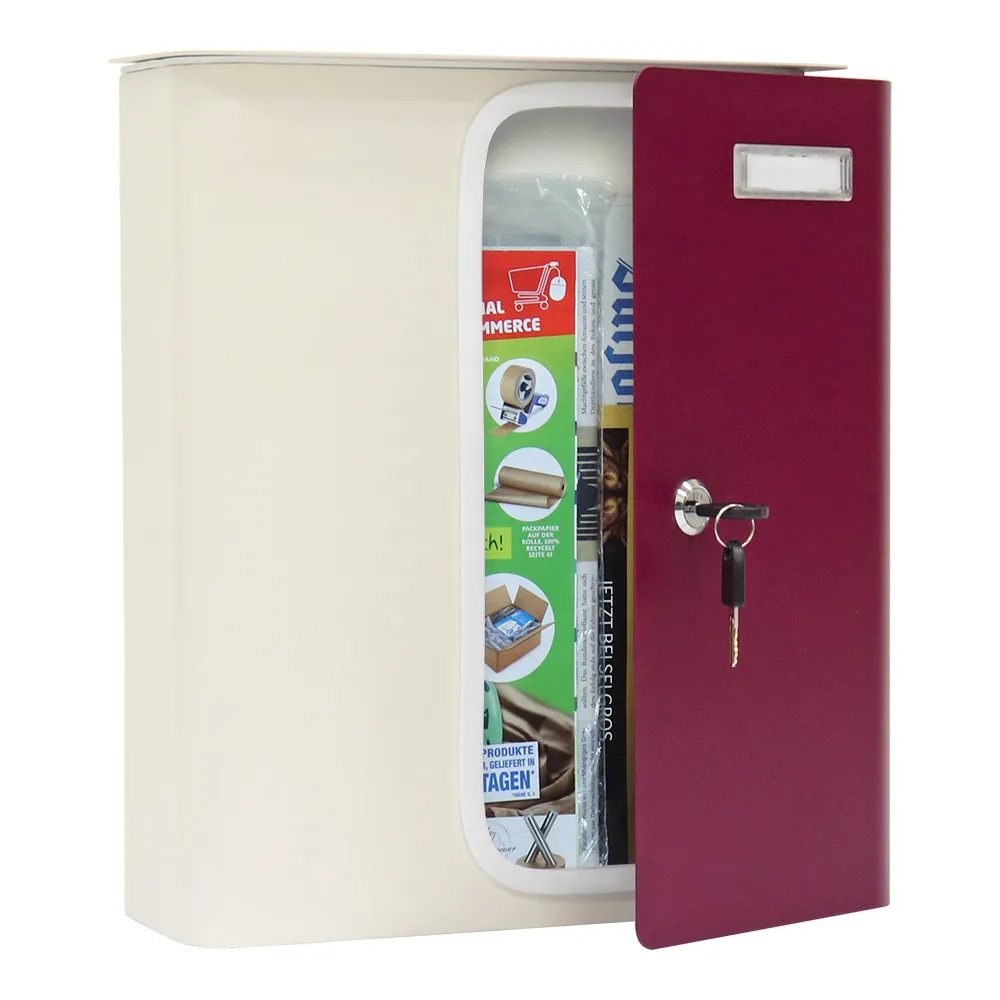 Rottner Briefkasten Splashy weiß berry – Ansicht 2