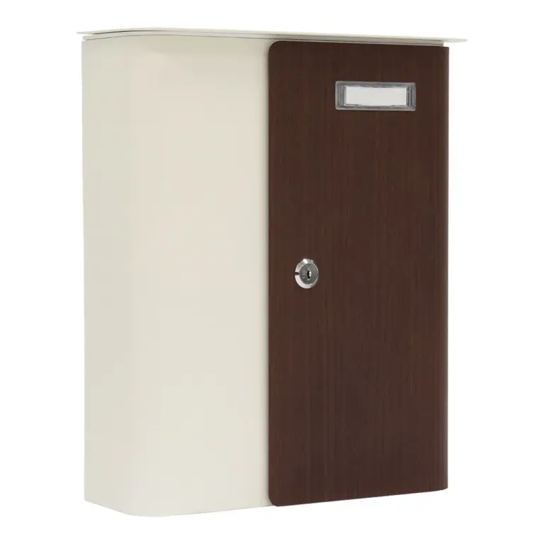 Rottner Briefkasten Splashy weiß Holzoptik – Ansicht 1