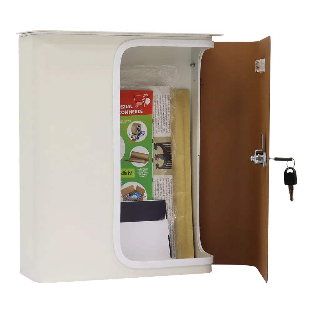 Rottner Briefkasten Splashy weiß Holzoptik – Ansicht 3
