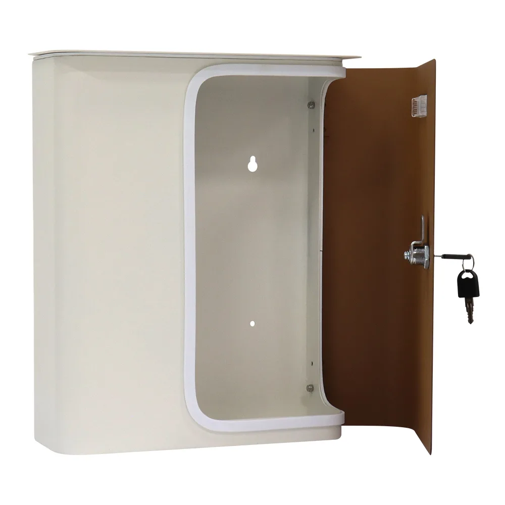 Rottner Briefkasten Splashy weiß Holzoptik – Ansicht 4