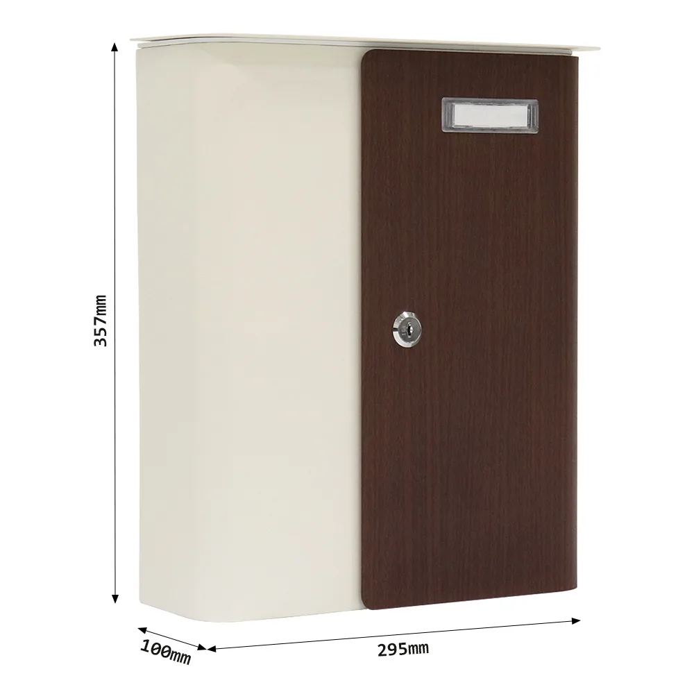 Rottner Briefkasten Splashy weiß Holzoptik – Ansicht 5