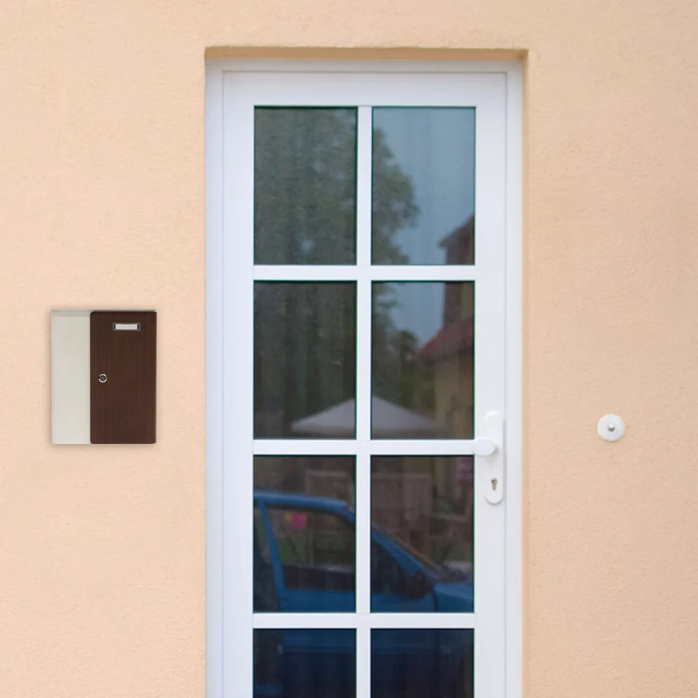 Rottner Briefkasten Splashy weiß Holzoptik – Ansicht 7