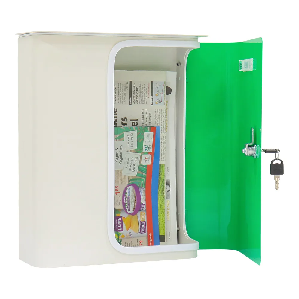 Rottner Briefkasten Splashy weiß neongrün – Ansicht 3