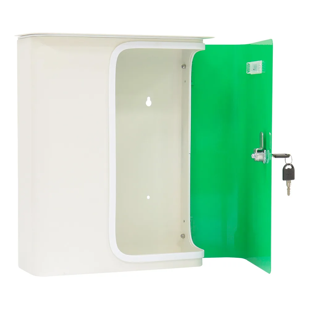 Rottner Briefkasten Splashy weiß neongrün – Ansicht 4