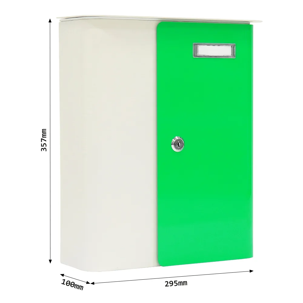 Rottner Briefkasten Splashy weiß neongrün – Ansicht 5