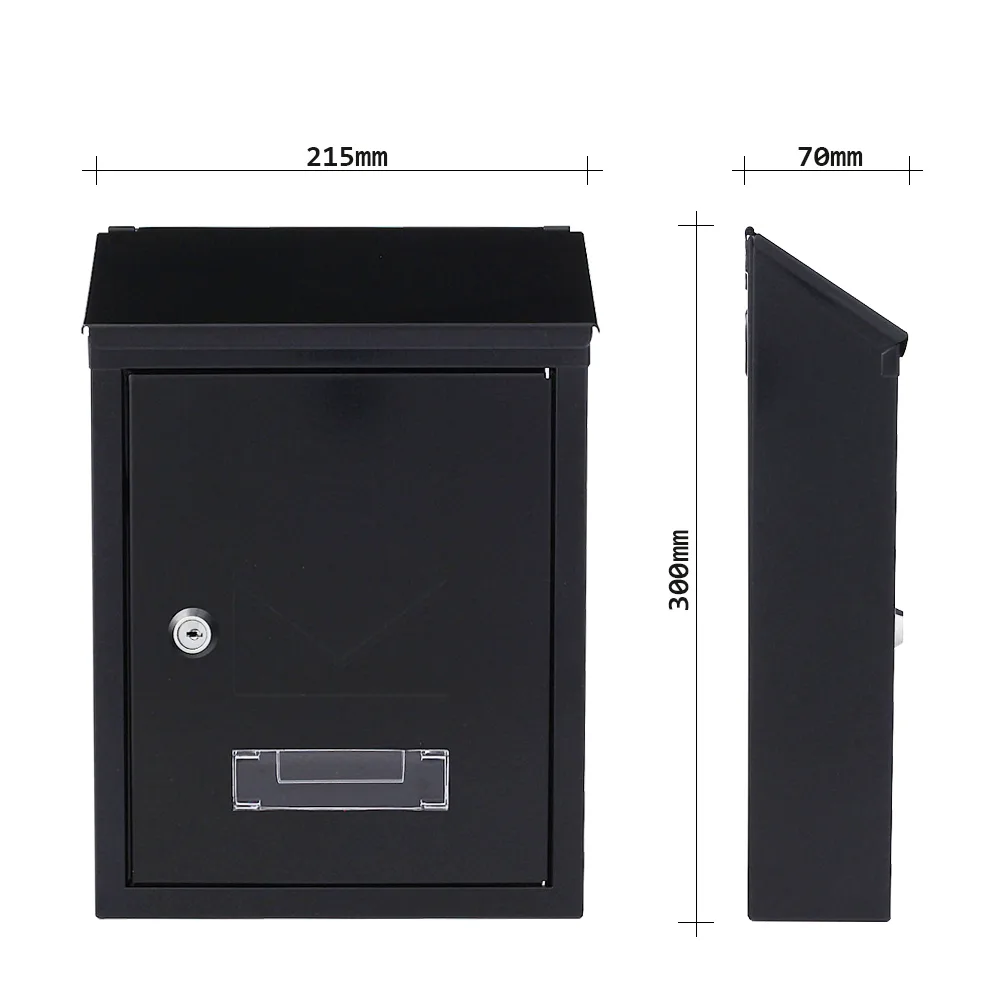 Rottner Briefkasten Udine schwarzgrau – Ansicht 4