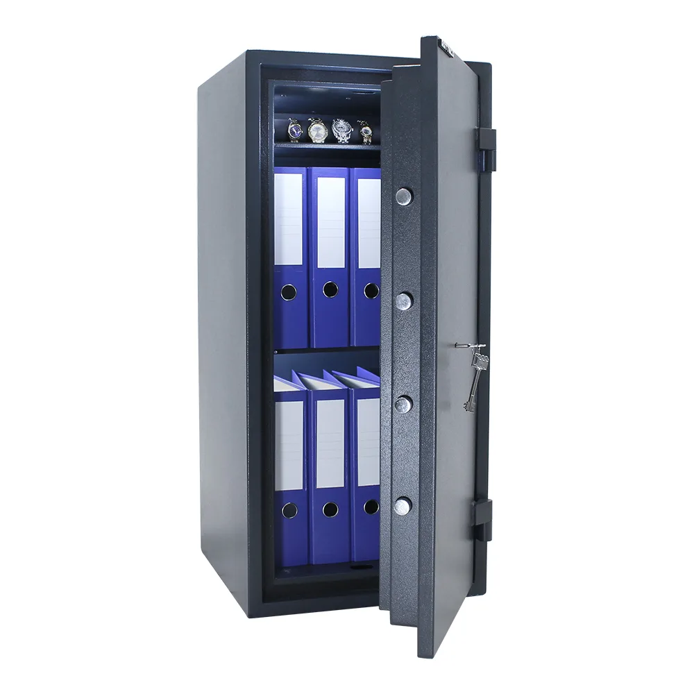 Rottner Dokumententresor EN1 Fire Hero 100 Doppelbartschloss anthrazit – Ansicht 3