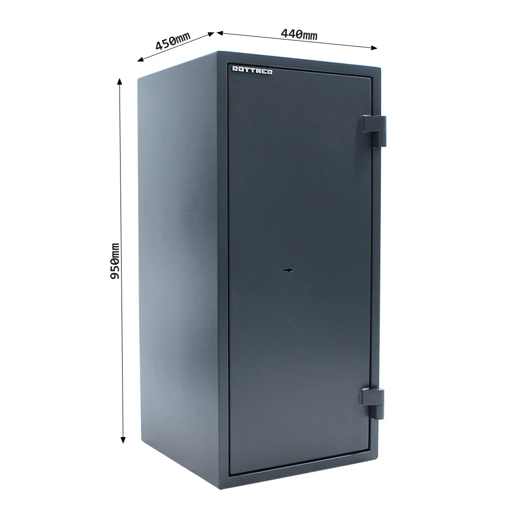 Rottner Dokumententresor EN1 Fire Hero 100 Doppelbartschloss anthrazit – Ansicht 5