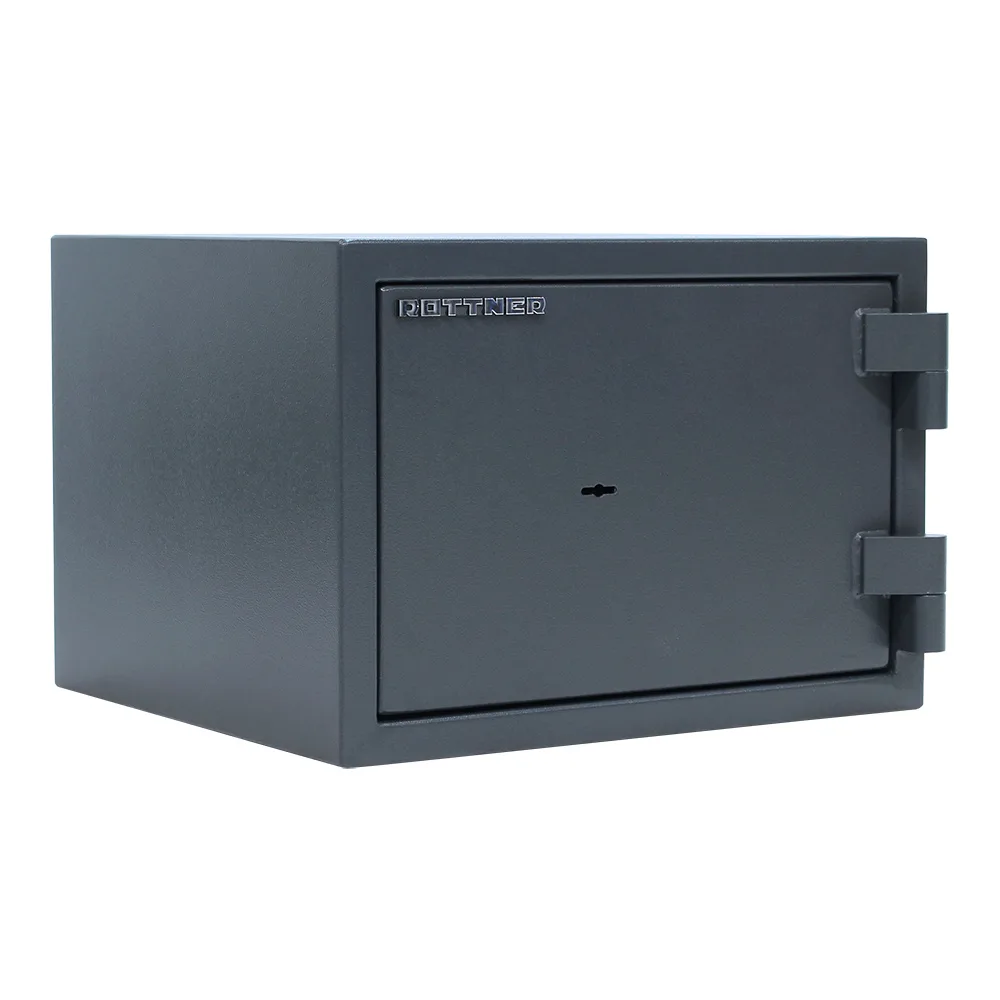 Rottner Dokumententresor EN1 Fire Hero 30 Doppelbartschloss anthrazit – Ansicht 1