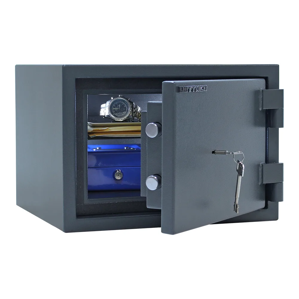 Rottner Dokumententresor EN1 Fire Hero 30 Doppelbartschloss anthrazit – Ansicht 3