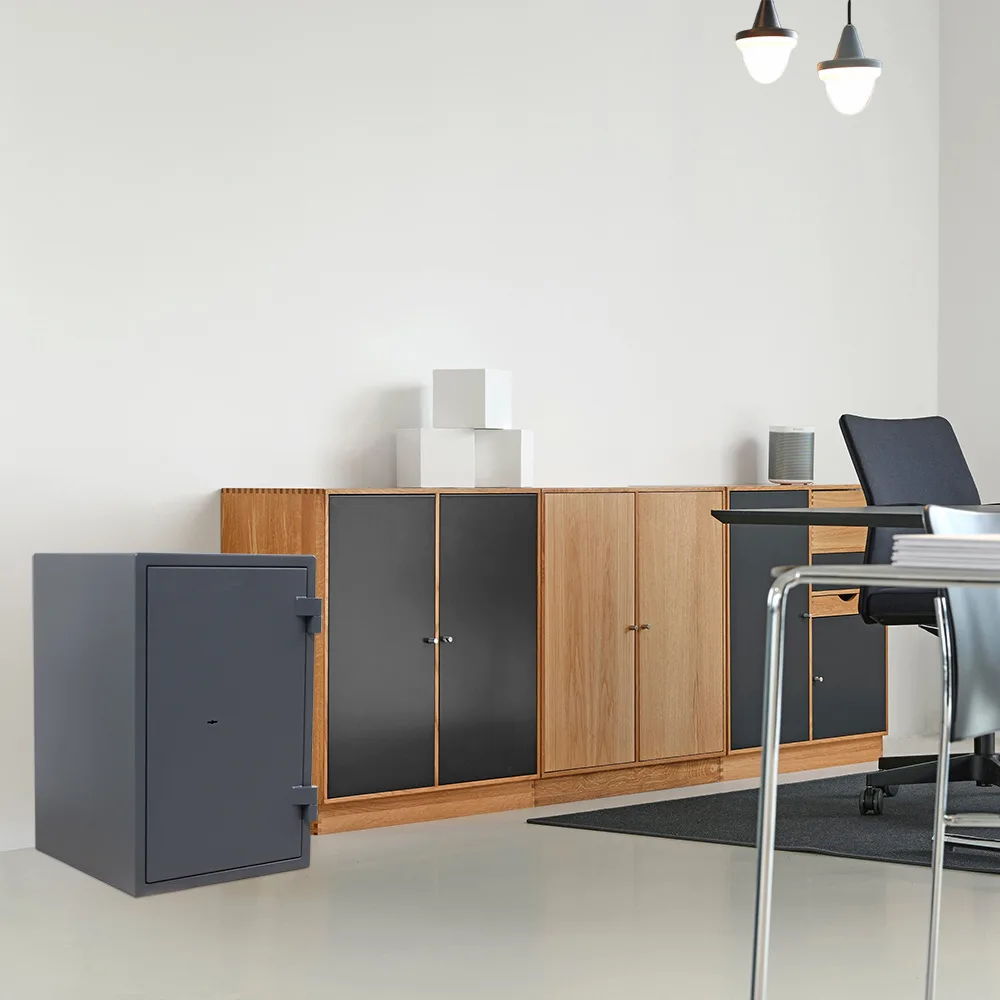 Rottner Dokumententresor EN1 Fire Hero 65 Doppelbartschloss anthrazit – Ansicht 6