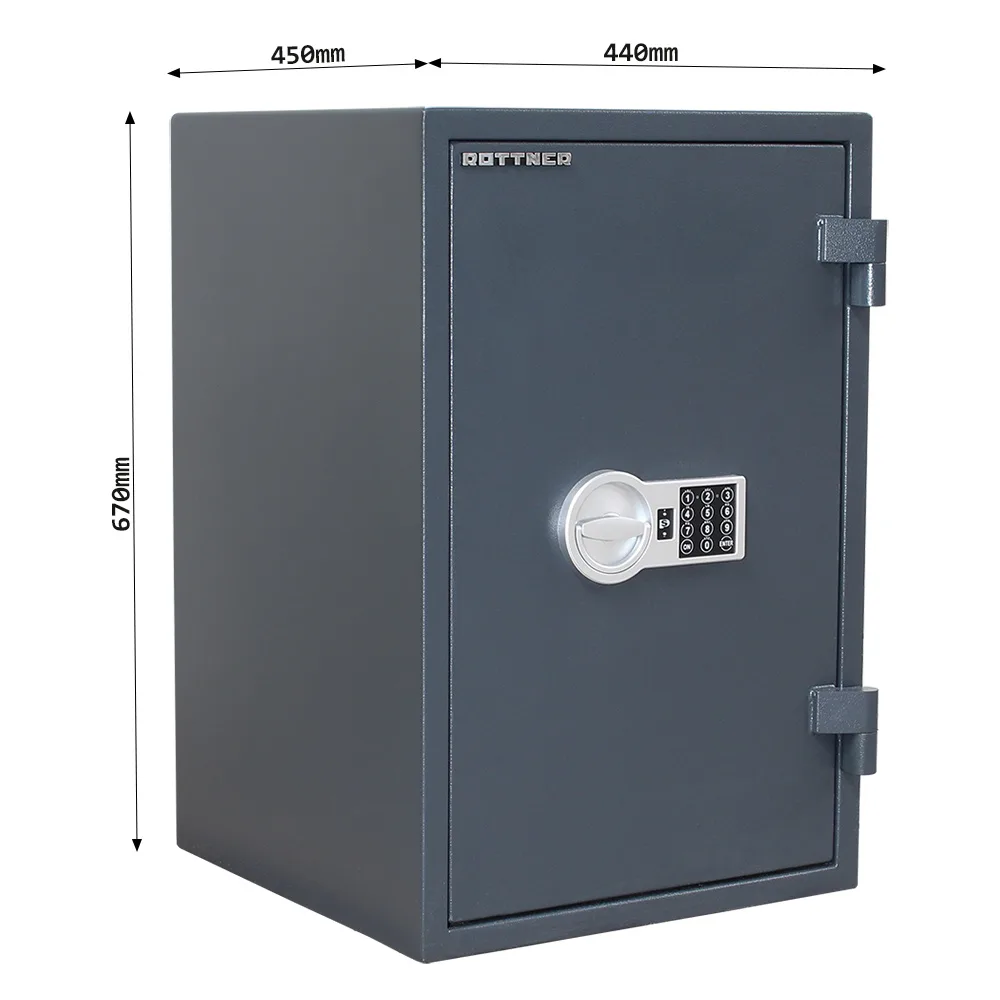 Rottner Dokumententresor EN1 Fire Hero 65 Elektronikschloss anthrazit – Ansicht 4