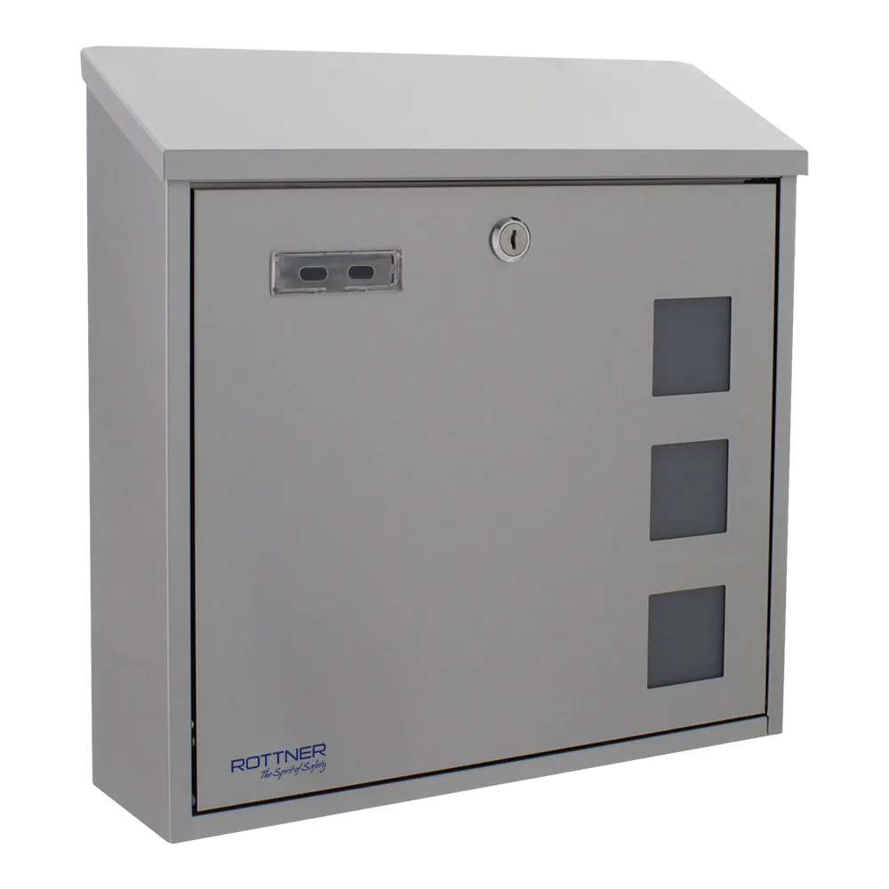 Rottner Edelstahl-Briefkasten Muro Inox – Ansicht 1